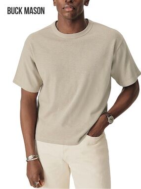 Buck Mason FIELD-SPEC 90'S BOXY HEAVY TEE in Heather Oat M